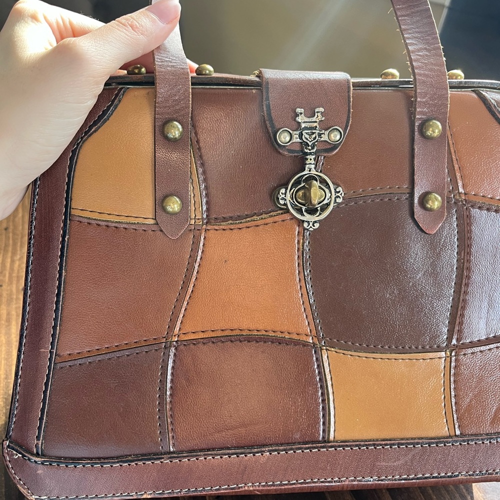 Vintage Burlington Patchwork Leather Handbag - Picture 2 of 10